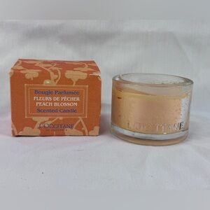 L’Occitane Peach Blossom Scented Candle Bougie Parfumee *RARE DISCONTINUED SCENT